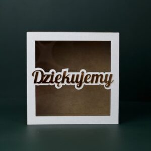 Pudełko Dziękujemy 15x15 (białe)