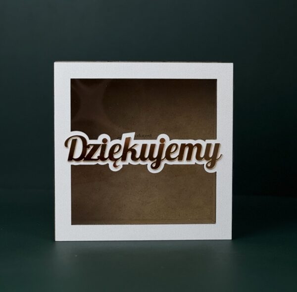 Pudełko Dziękujemy 15x15 (białe)