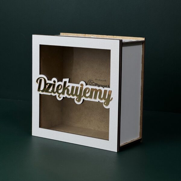 Pudełko Dziękujemy 15x15 (białe) - obrazek 2