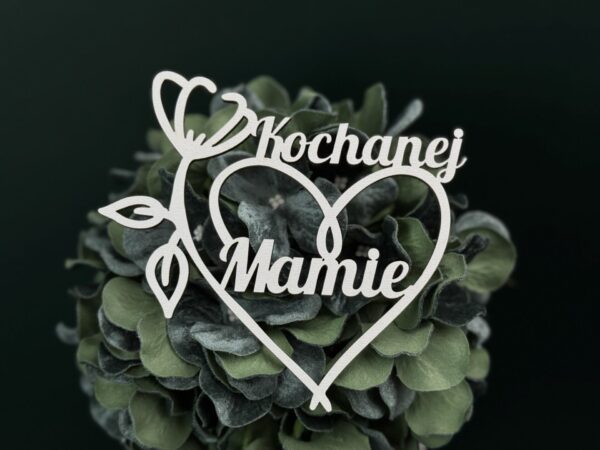 Topper Kochanej Mamie kwiatek