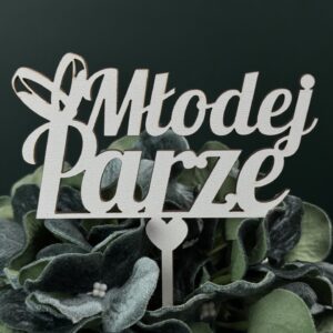 Topper Młodej Parze na patyku