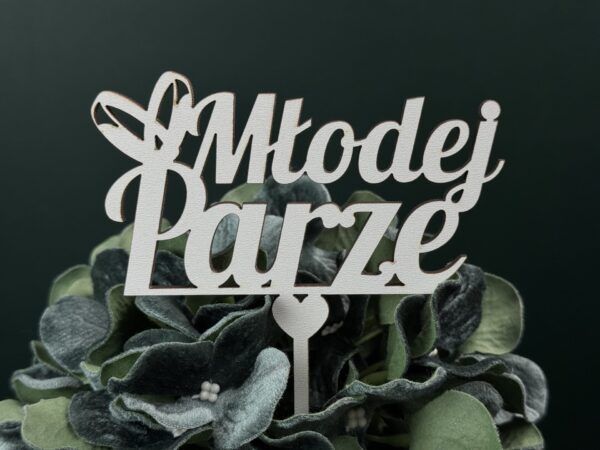 Topper Młodej Parze na patyku