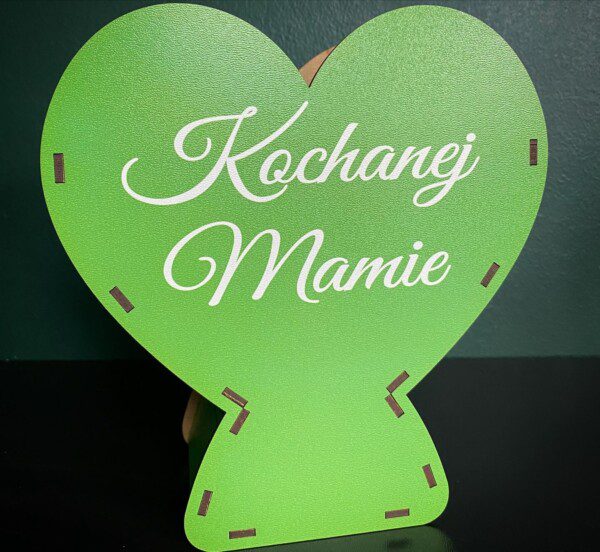 Kieliszek Serce - Kochanej Mamie (zielony)